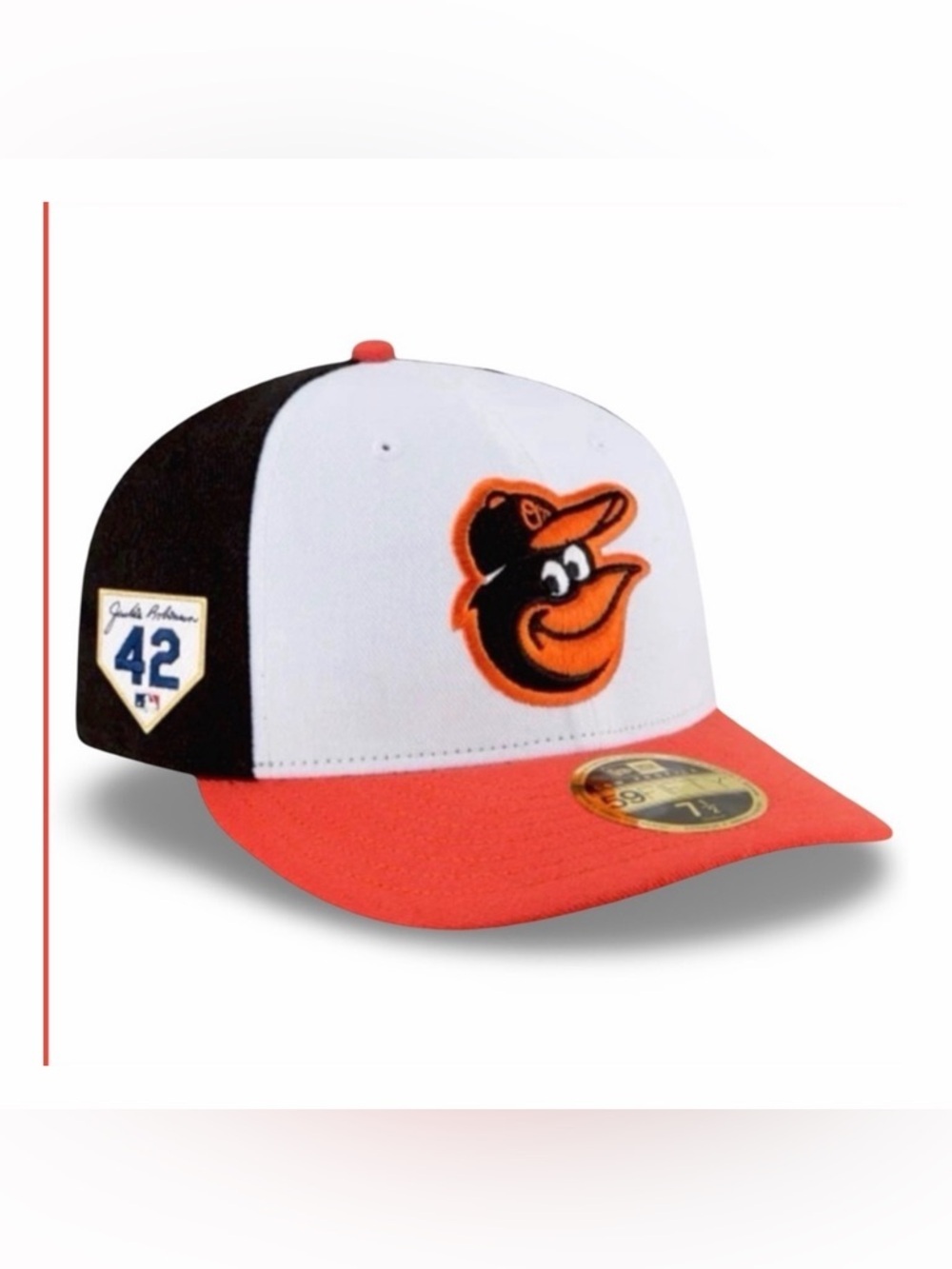 New Era Baltimore Orioles Jackie Robinson Side-Patch 59FIFTY Fitted Hat. 7 1/8
